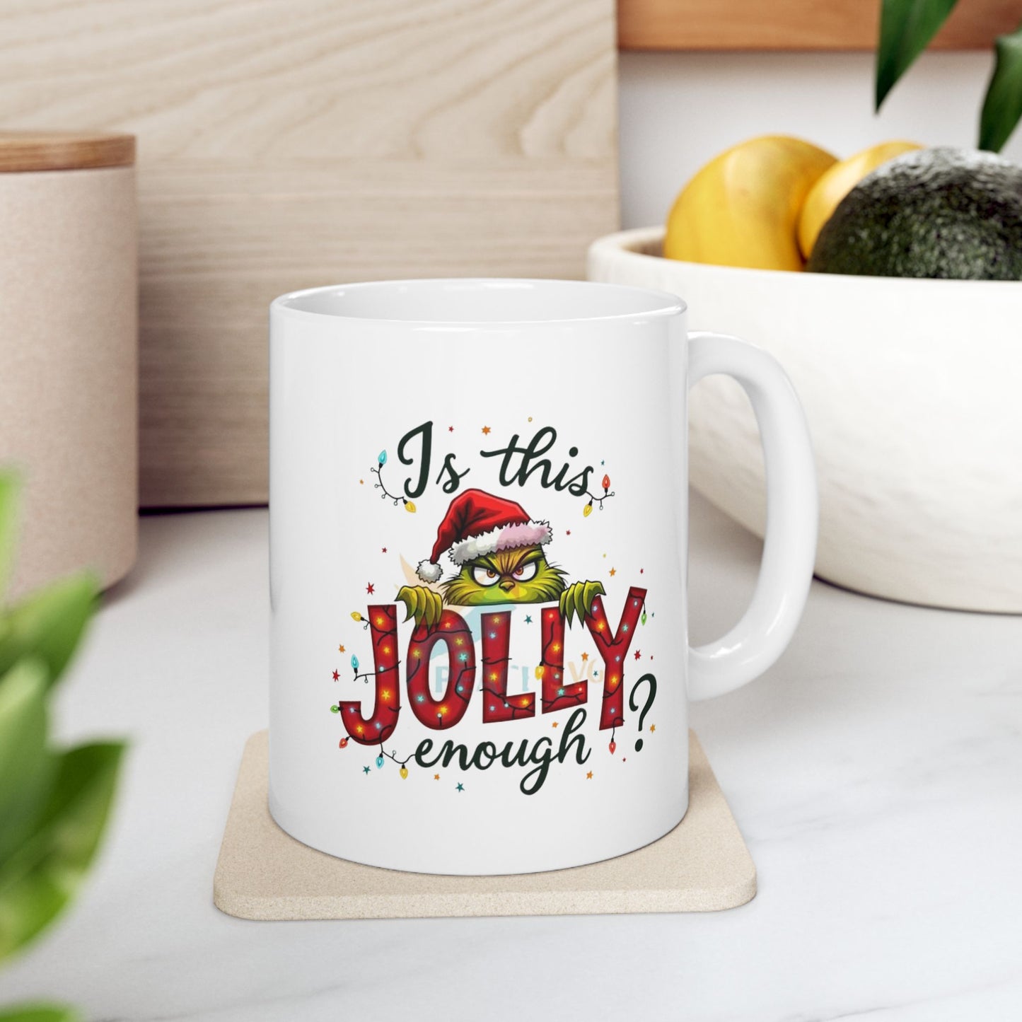 Is this Jolly Enough,Christmas Grinch Mugs