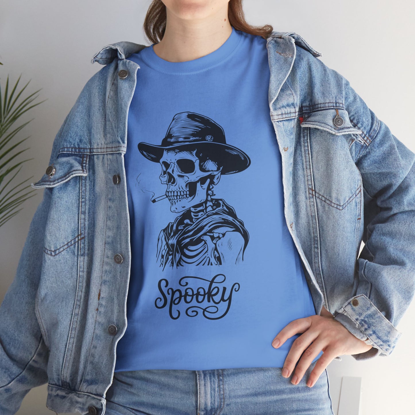 Spooky Season, Skeleton Shirt, Cool Skeleton Smoking Cigarette T-Shirt, Pumpkins Halloween T-Shirt, Spooky Skeleton Design, Halloween Party Shirt, Trendy Fall Tee