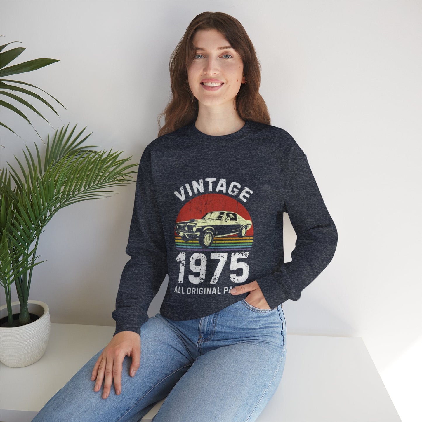 Retro Vintage 1975 Sweatshirt - Original Parts Crewneck | Classic Style