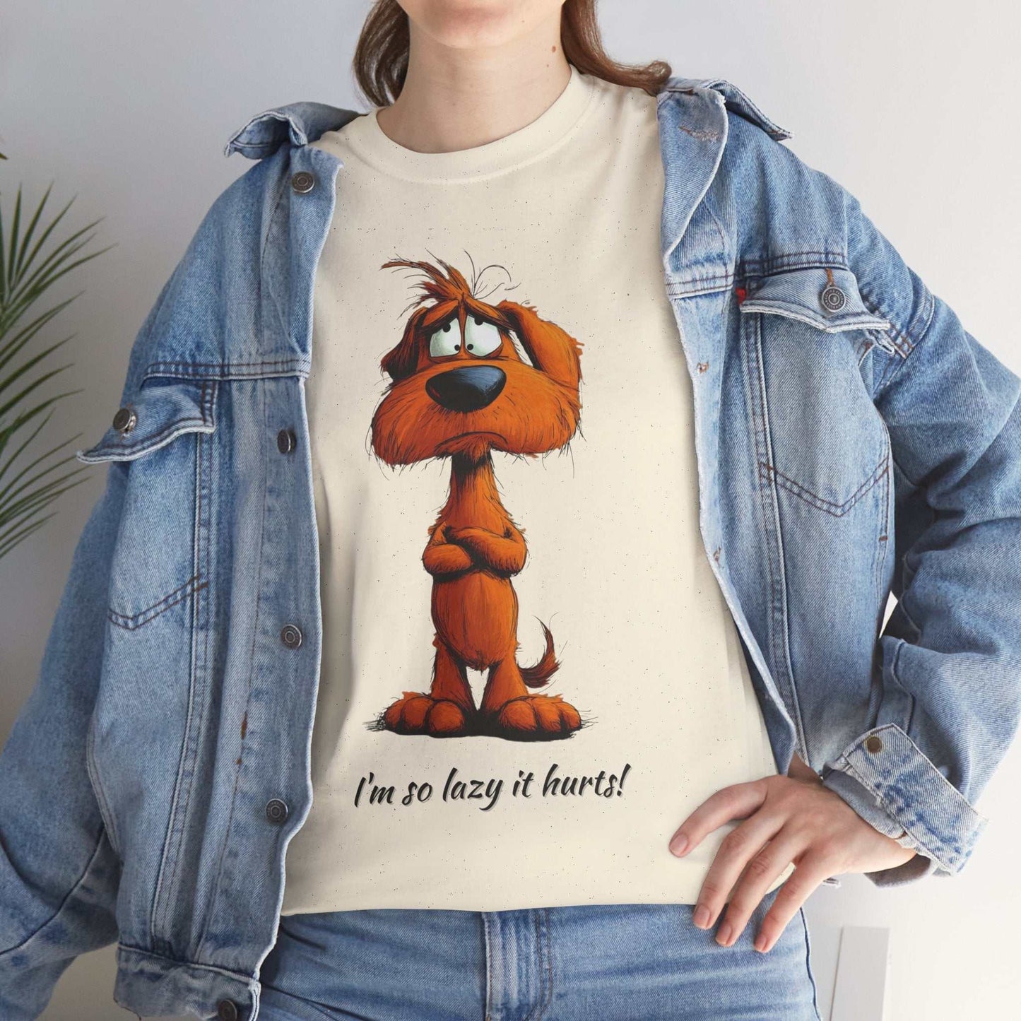 Lazy Dog Graphic Tee, Funny T-Shirt for Dog Lovers, Gift for Animal Lovers