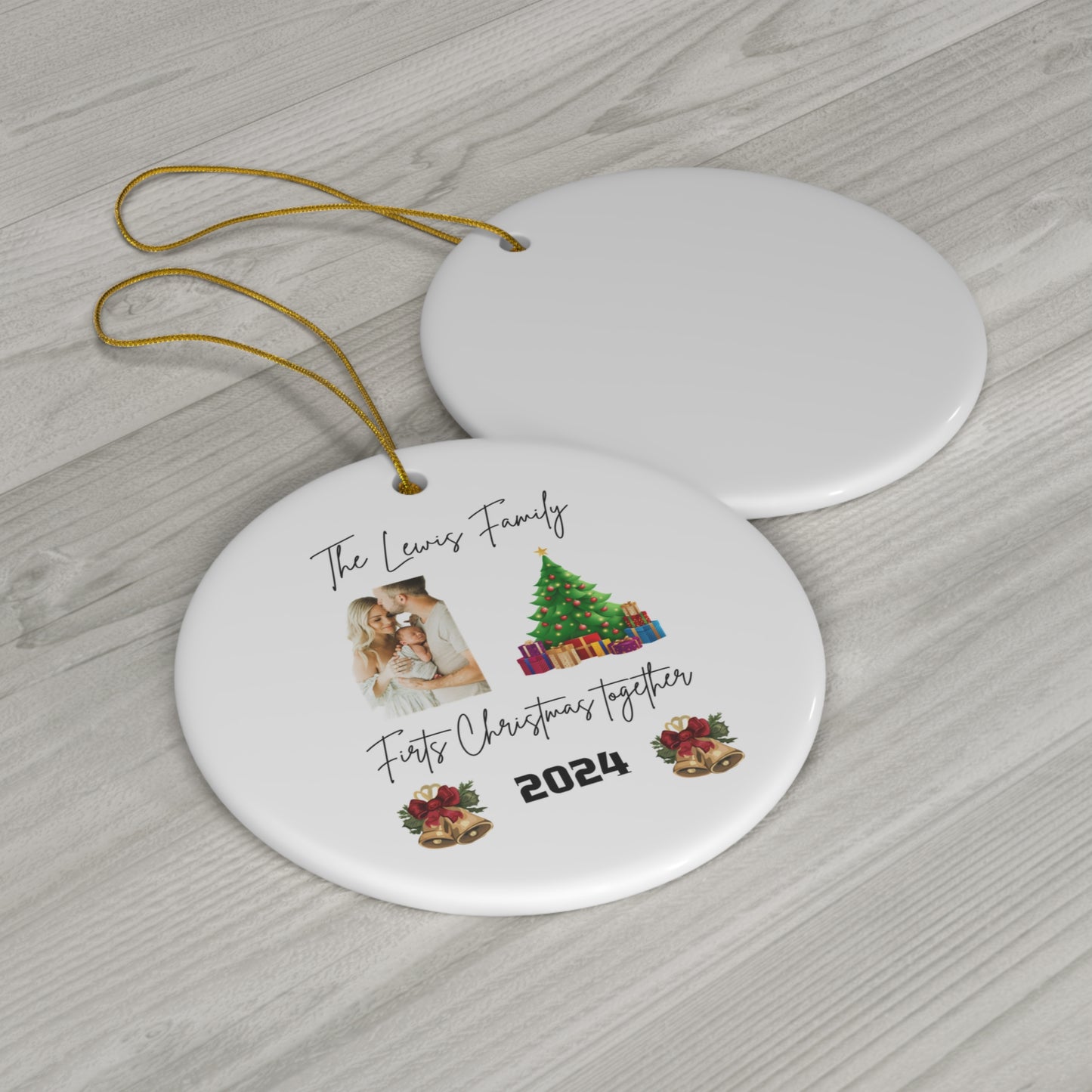 Personalized First Family Christmas Oranment