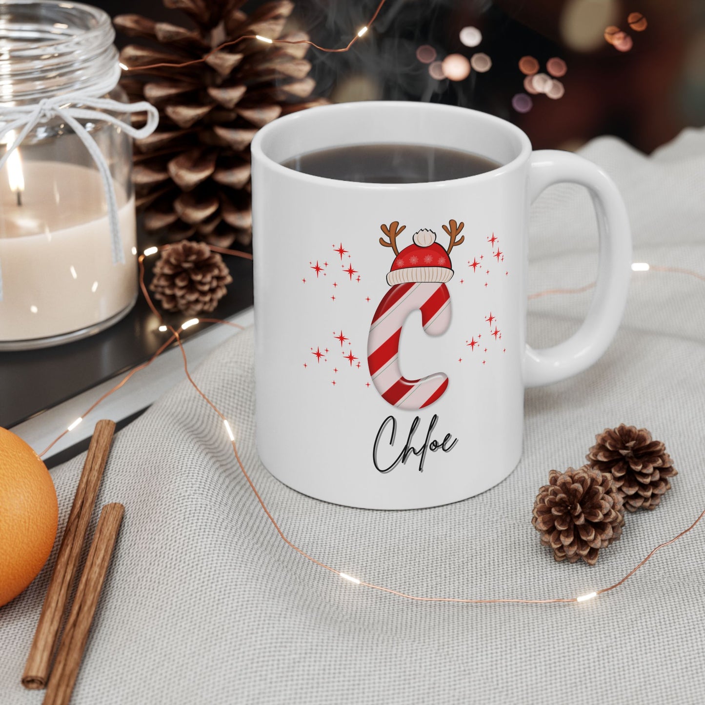 Family Christmas Name Mugs