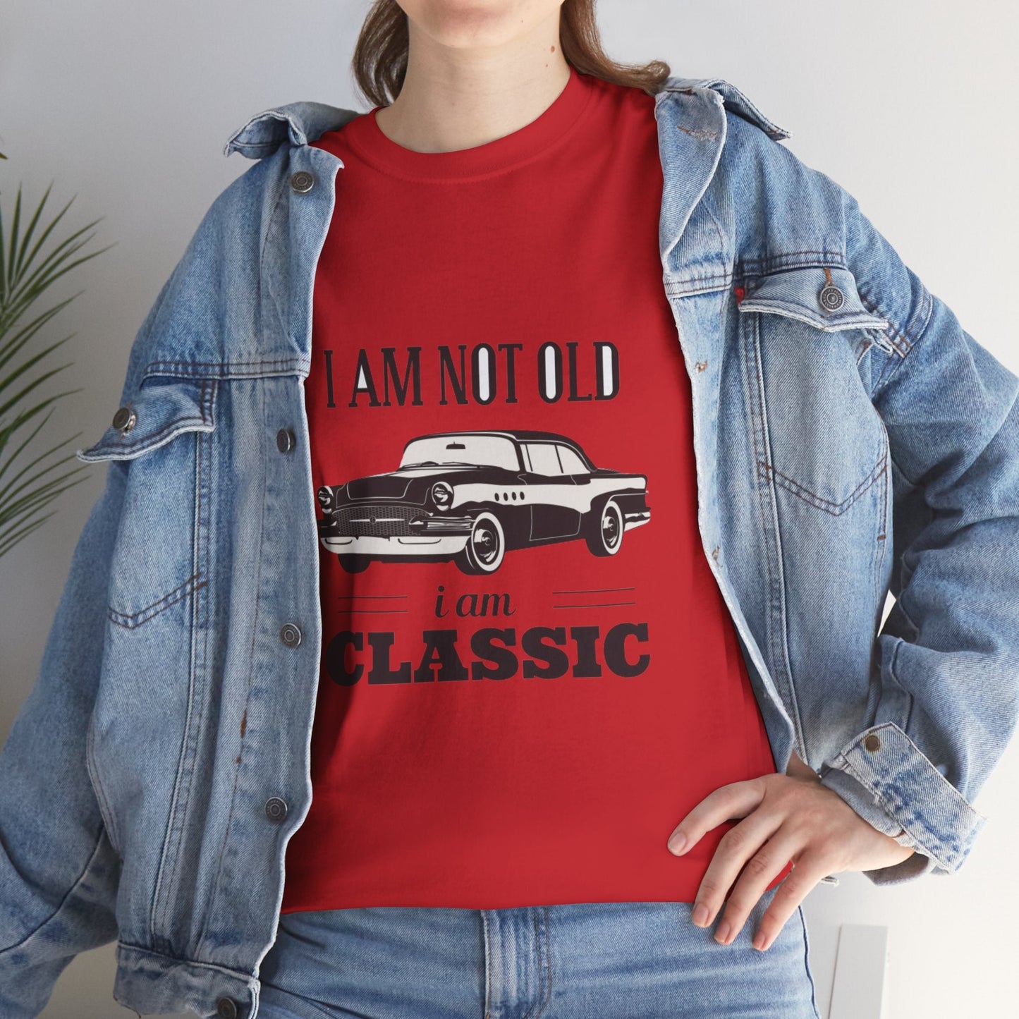 Classic Car Unisex Heavy Cotton Tee - I Am Not Old, I Am Classic Car T-Shirt