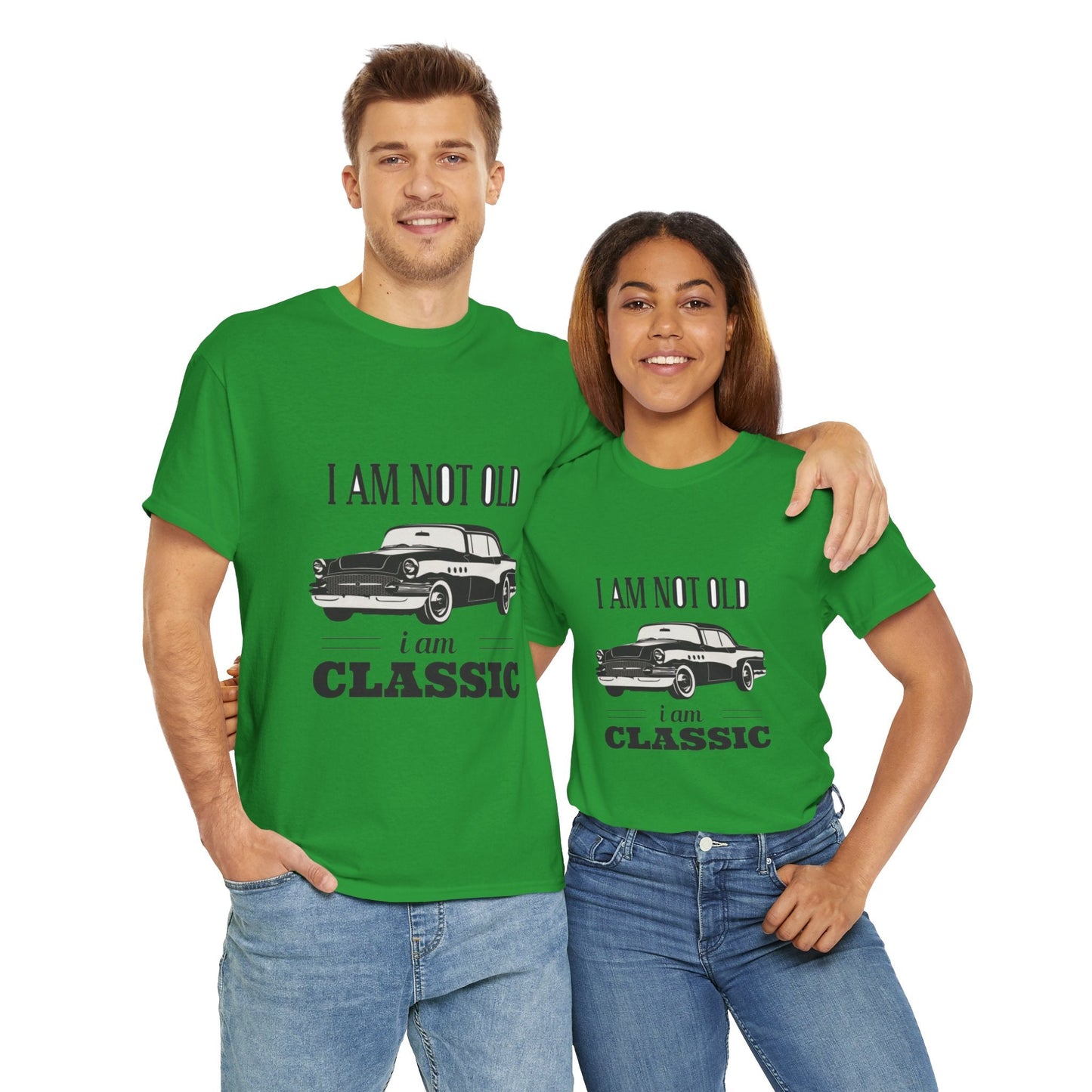 Classic Car Unisex Heavy Cotton Tee - I Am Not Old, I Am Classic Car T-Shirt