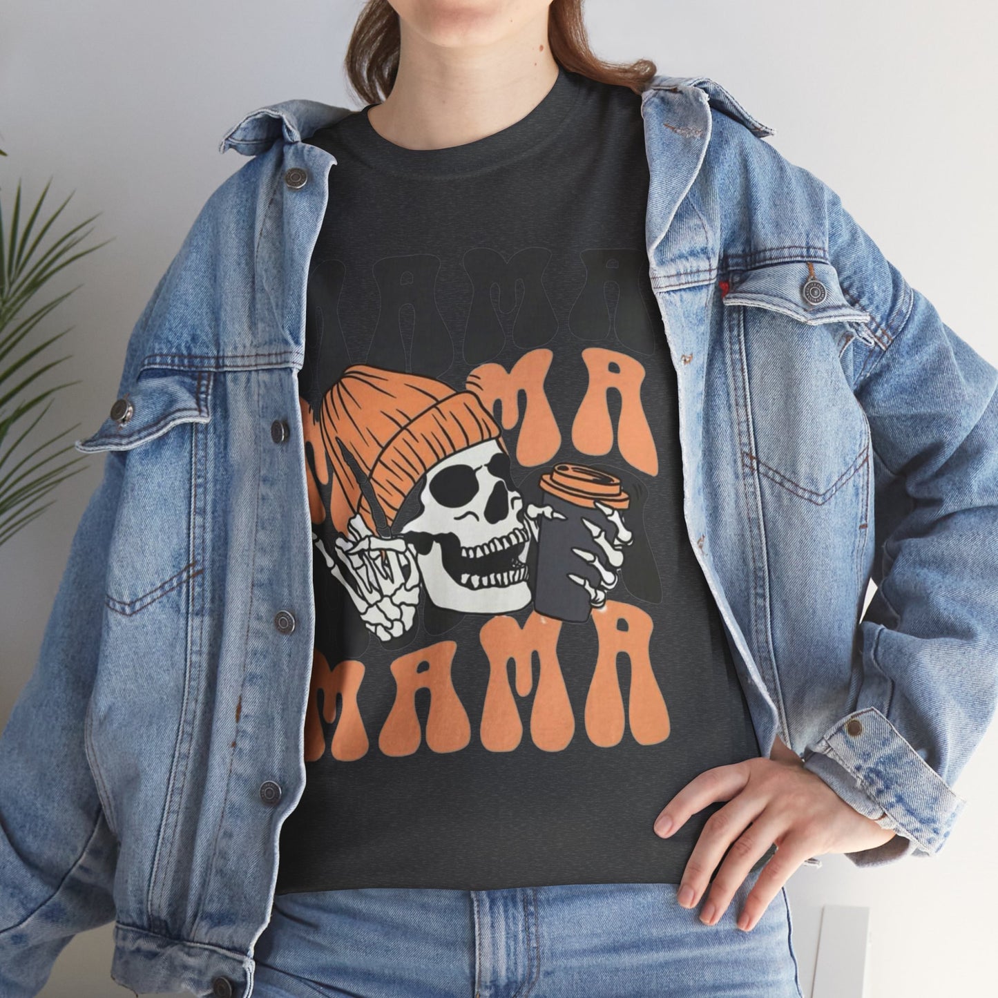 Mama Coffee Halloween Shirt, Funny Skeleton Halloween T-shirt, Coffee Lovers Gift, Vintage Halloween Tshirt, Skeleton Coffee Lover Gifts