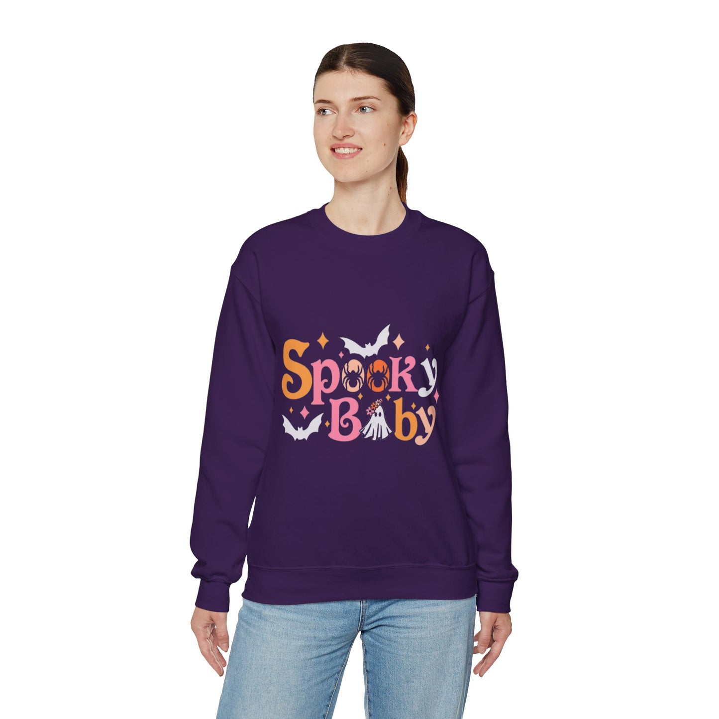 Spooky Baby Sweatshirt, Pregnant Halloween Sweetshirt Halloween Pregnancy, Maternity Sweatshirt, Funny Pregnancy Sweetshirt, Baby Feet