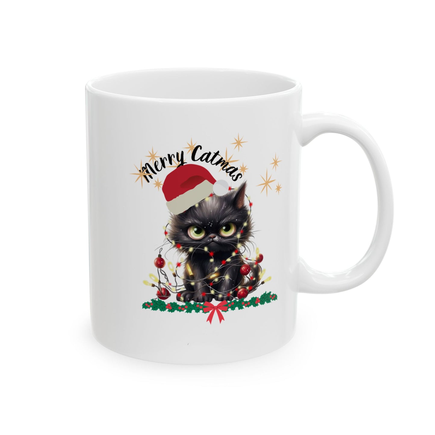 Merry Catmas Christmas Mugs