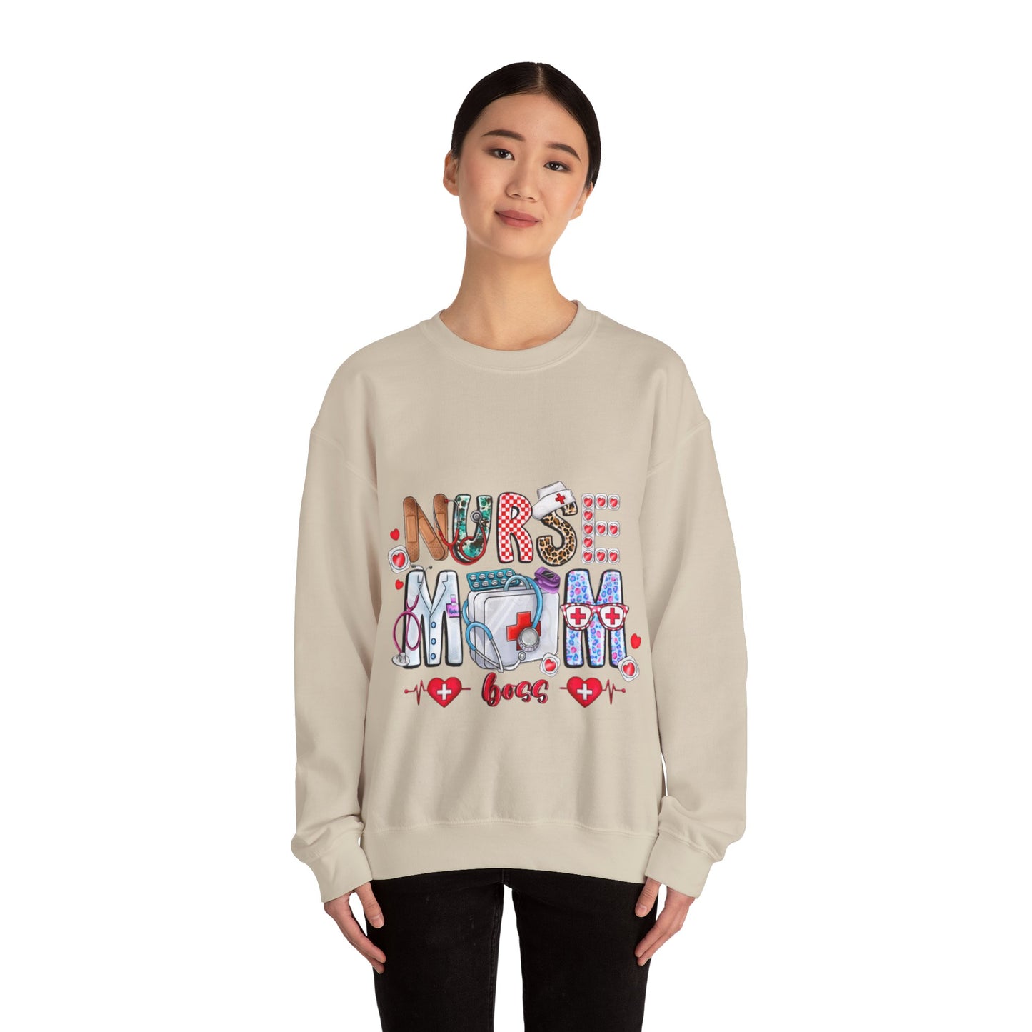 Nurse Mom Boss Sweatshirt, Gift For Nurse Mom