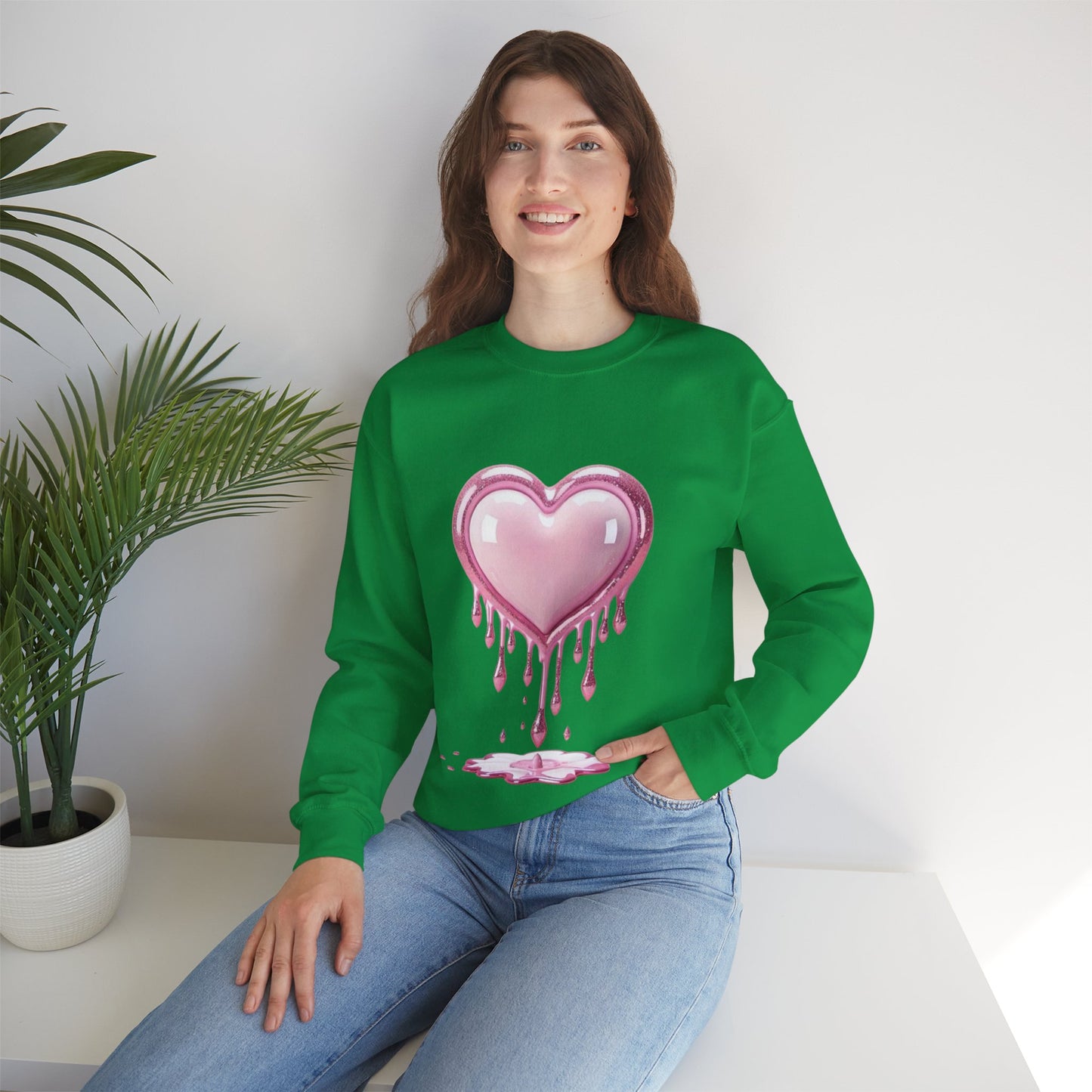 Drippy Heart Valentines Day Sweatshirt, My Heart Valentines Day Gift