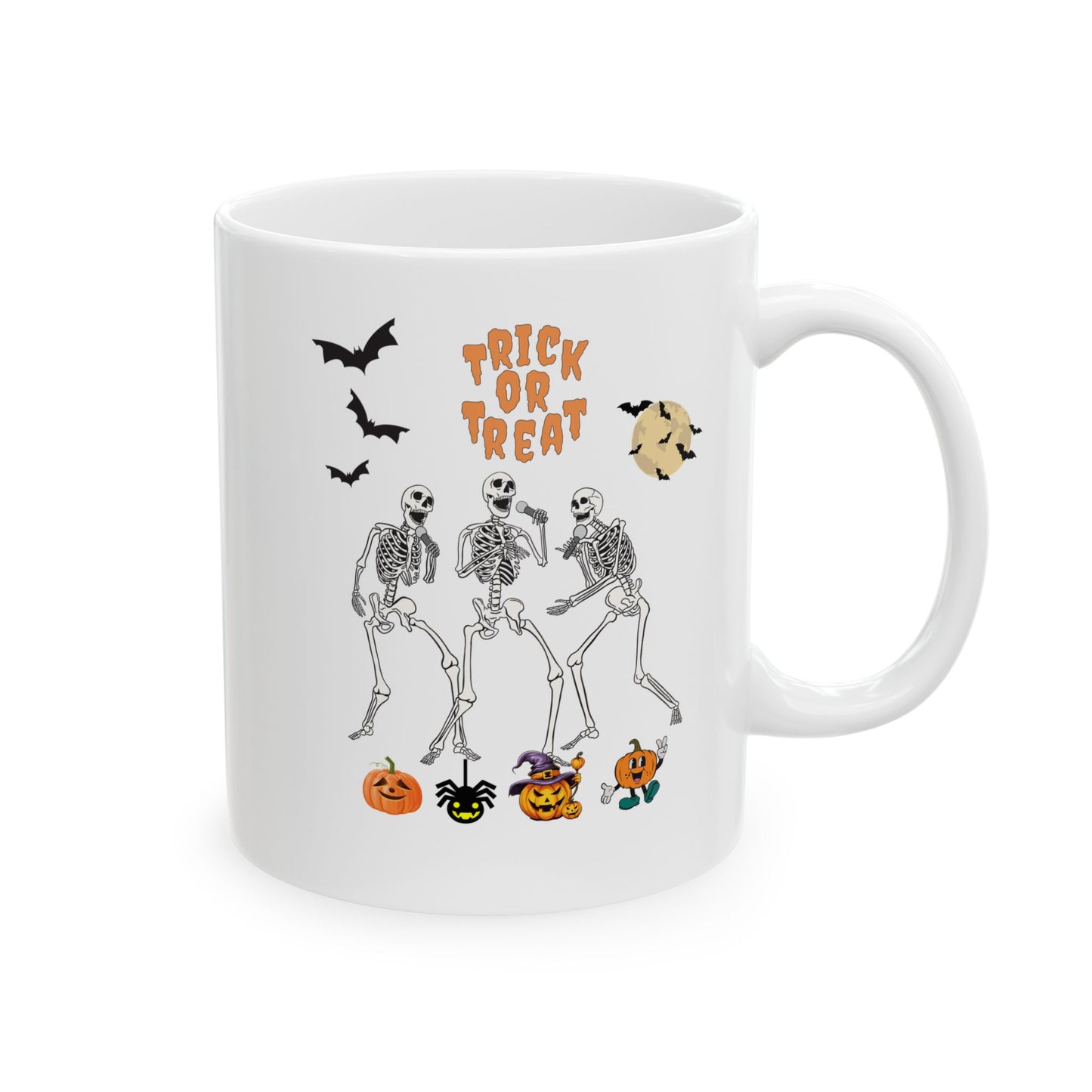 Trick or Treat Halloween Mugs, Halloween Skeleton Mugs, Dead Halloween Mugs, Skull Mugs halloween Retro, Funny Pumpkin Mugs, Funny Skeleton Gift