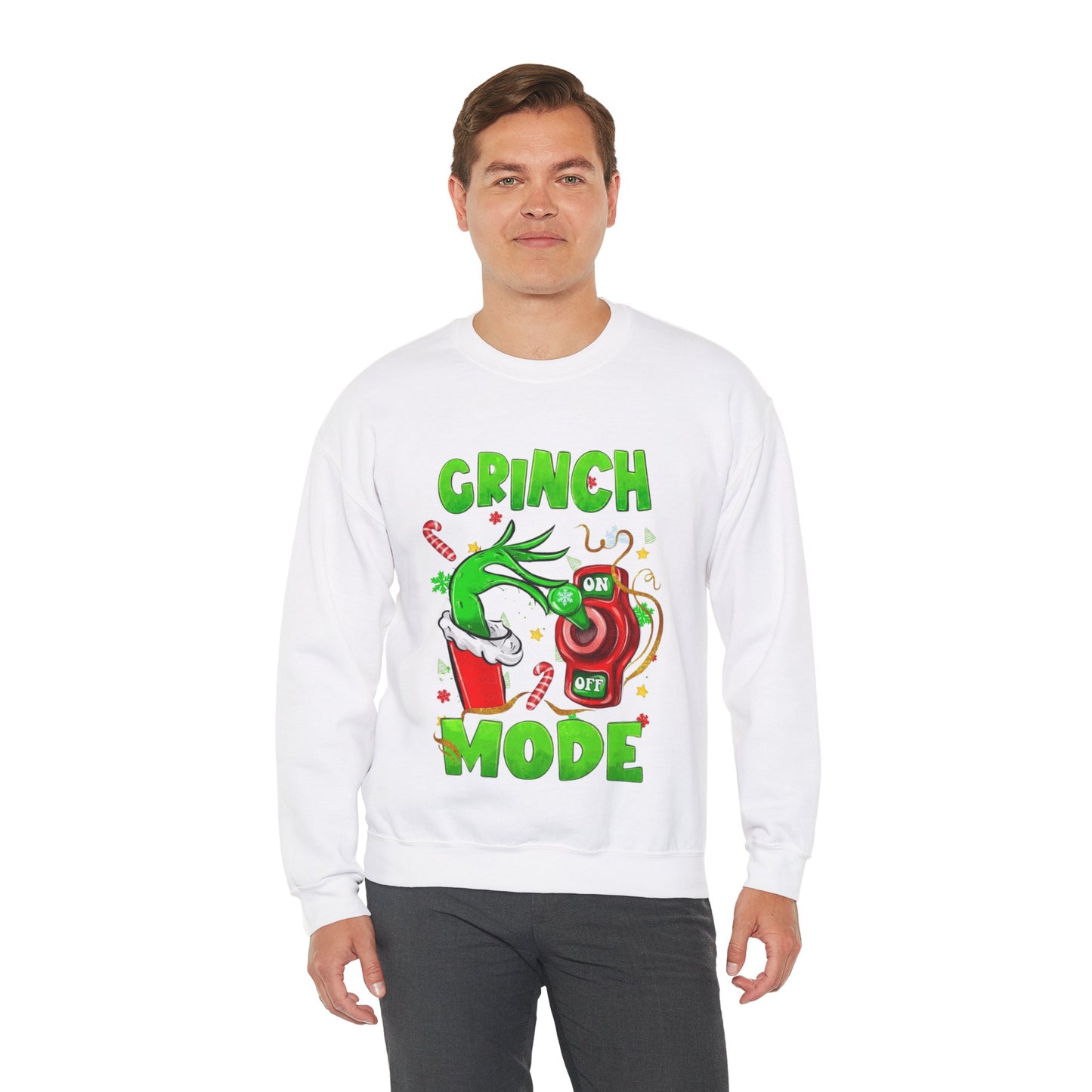 Grinch Mode On Christmas Sweatshirt