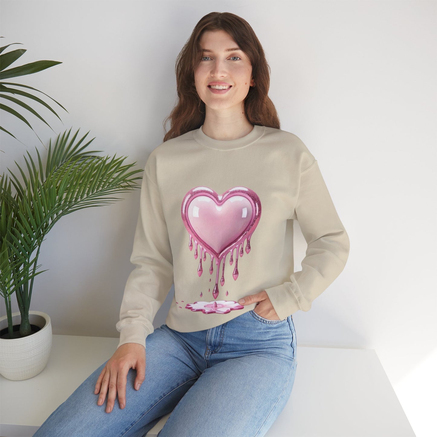 Drippy Heart Valentines Day Sweatshirt, My Heart Valentines Day Gift