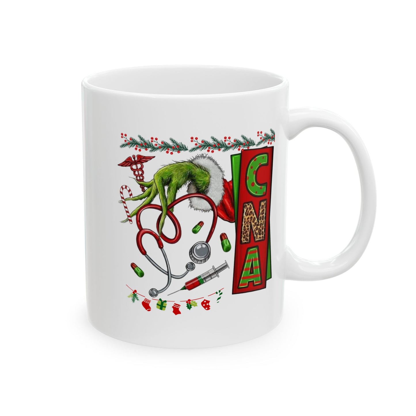 Nurse Sthetoscope Christmas Mugs