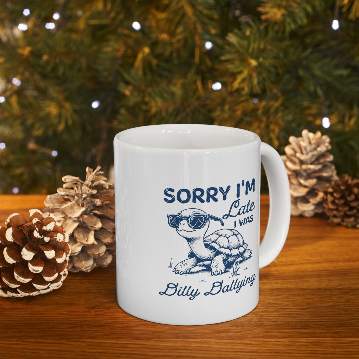 Funny Ceramic Mug - "Sorry I'm Late, I Was Dog Sitting" - Perfect for Pet Lovers