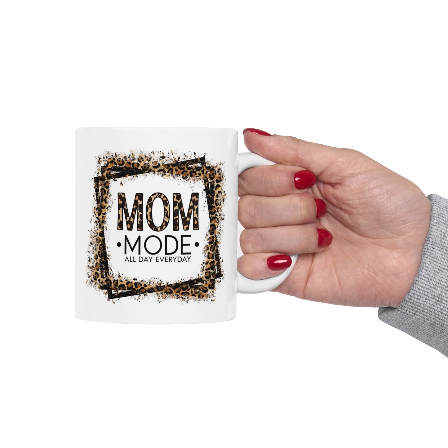 Leopard Print Mom Coffee Mug - 11oz & 15oz - Perfect Gift for Mother's Day