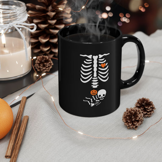 Halloween Maternity Mugs, Skeleton Maternity Mugs