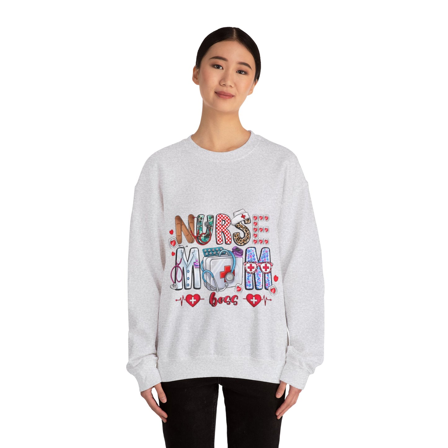 Nurse Mom Boss Sweatshirt, Gift For Nurse Mom