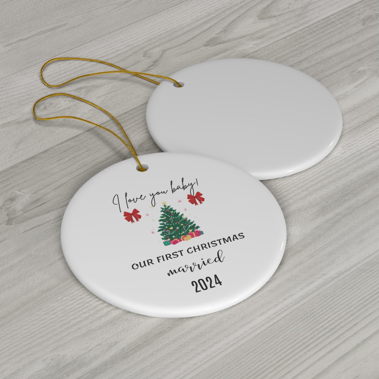 Our First Christmas Married 2024 Ornament