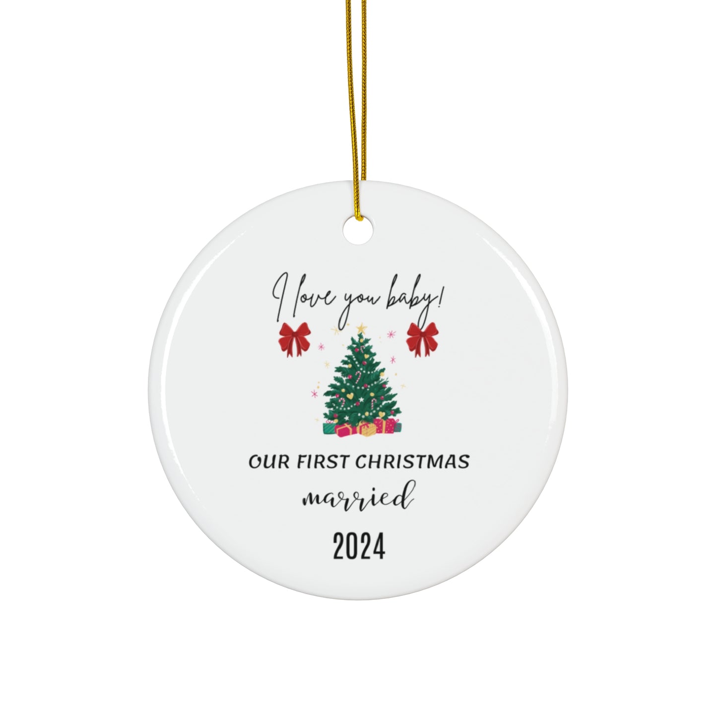 Our First Christmas Married 2024 Ornament