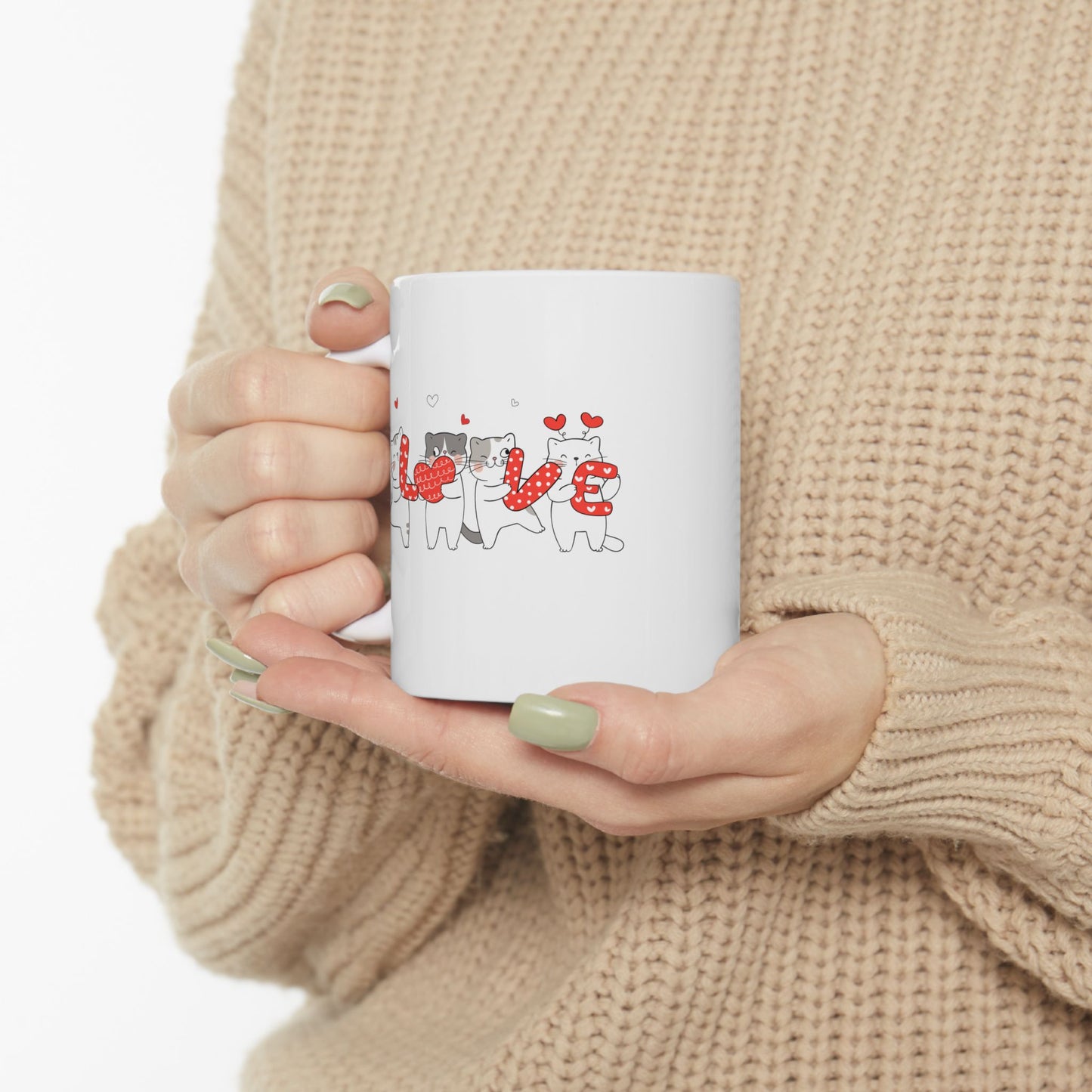 Cats Lover Valentine Mugs, Valentine's Day Gift