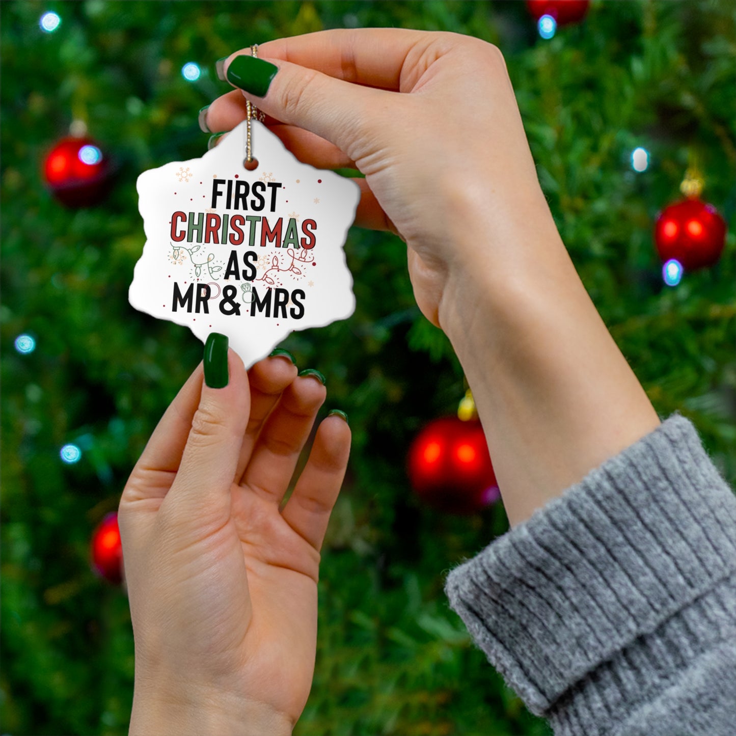 First Christmas As Mr and Mrs Christmas Ornaments