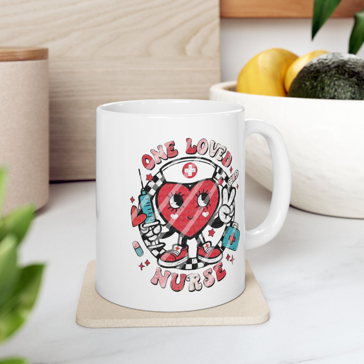 One Love Nurse Mugs, Nurse Heart Loved Gift