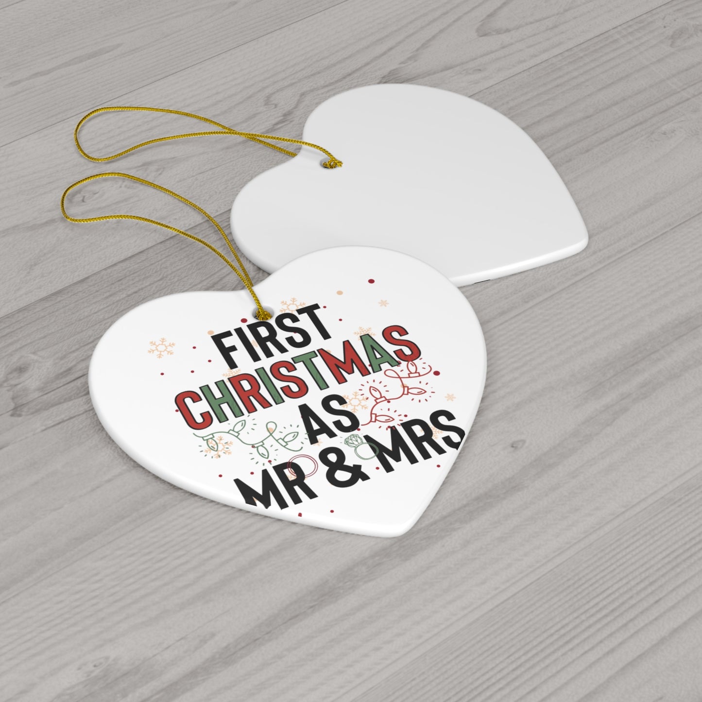 First Christmas As Mr and Mrs Christmas Ornaments