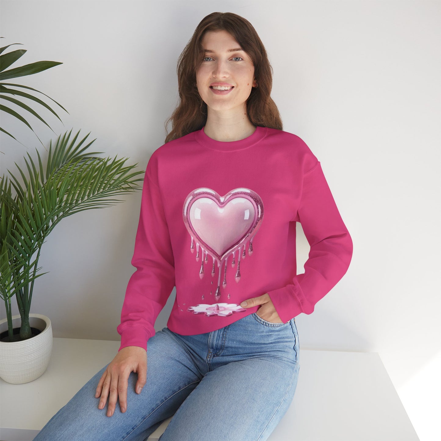 Drippy Heart Valentines Day Sweatshirt, My Heart Valentines Day Gift