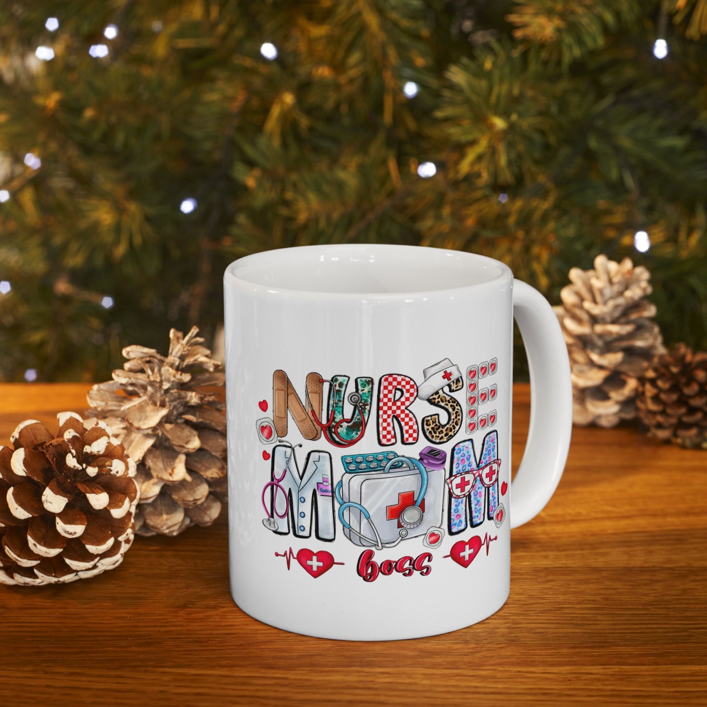 Nurse Mom Boss Mugs, Gift For Nurse Mom