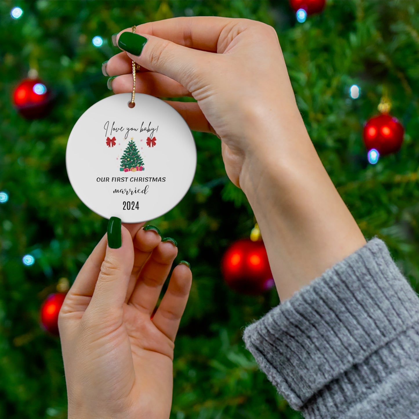 Our First Christmas Married 2024 Ornament