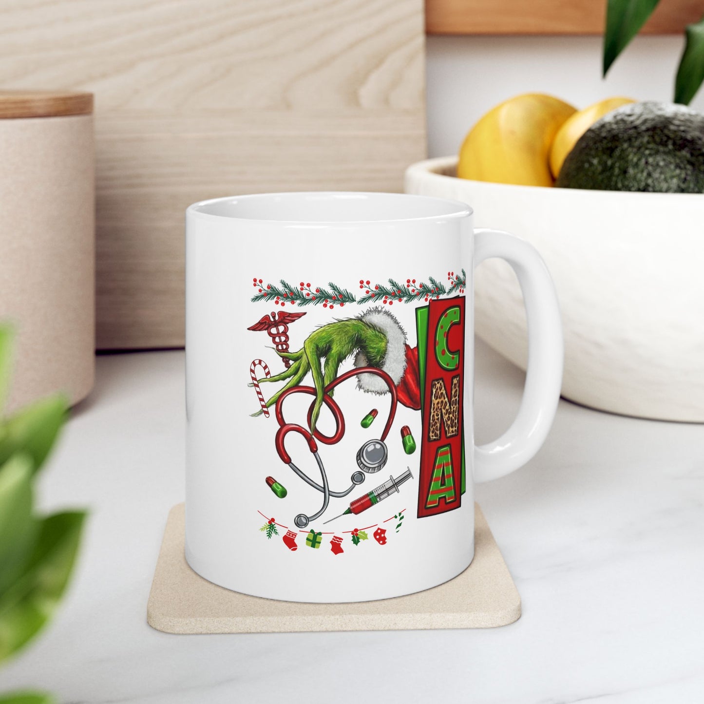 Nurse Sthetoscope Christmas Mugs