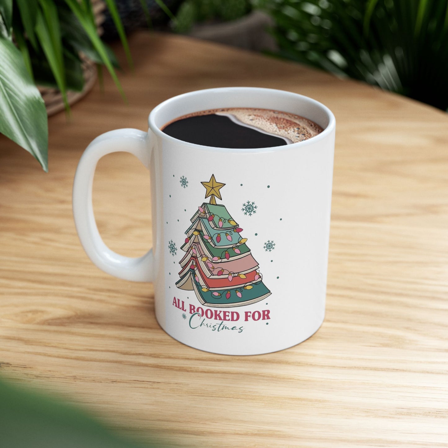 All Booked For Christmas Mugs