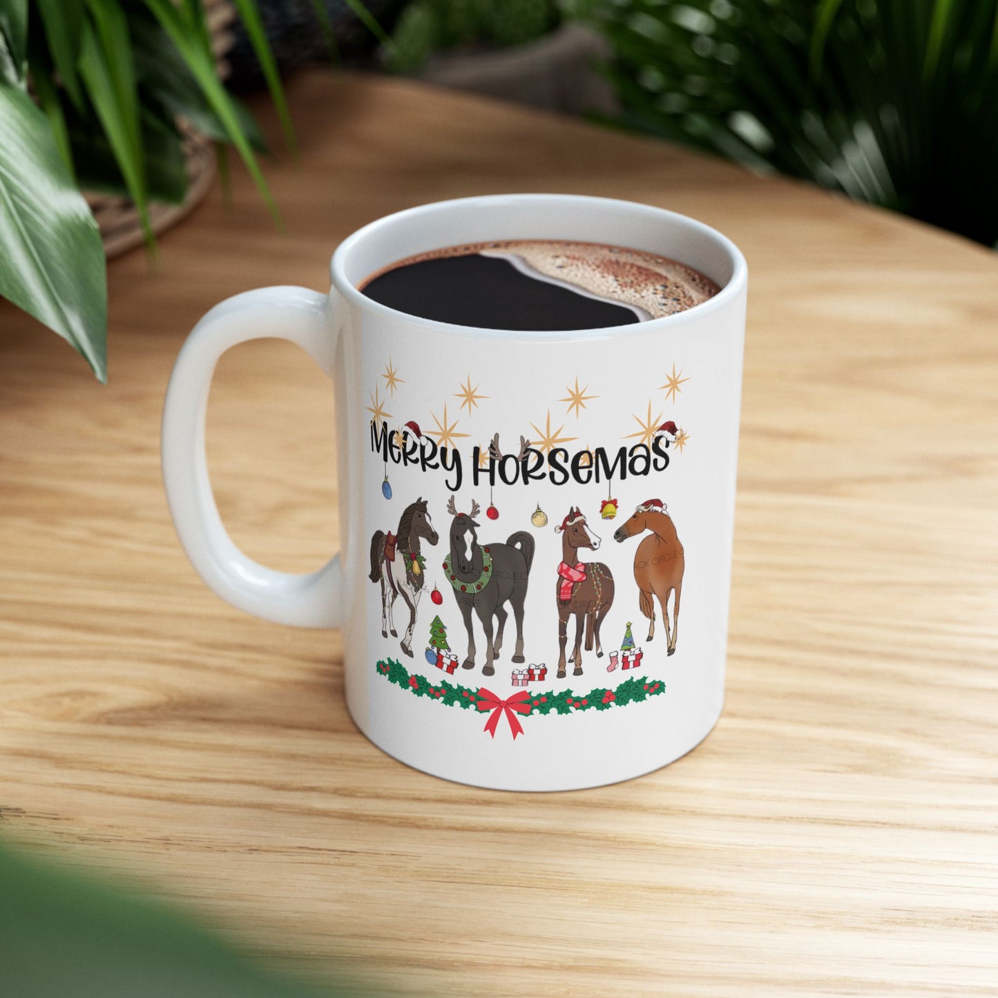 Christmas Horse Mugs, Merry Horsemas