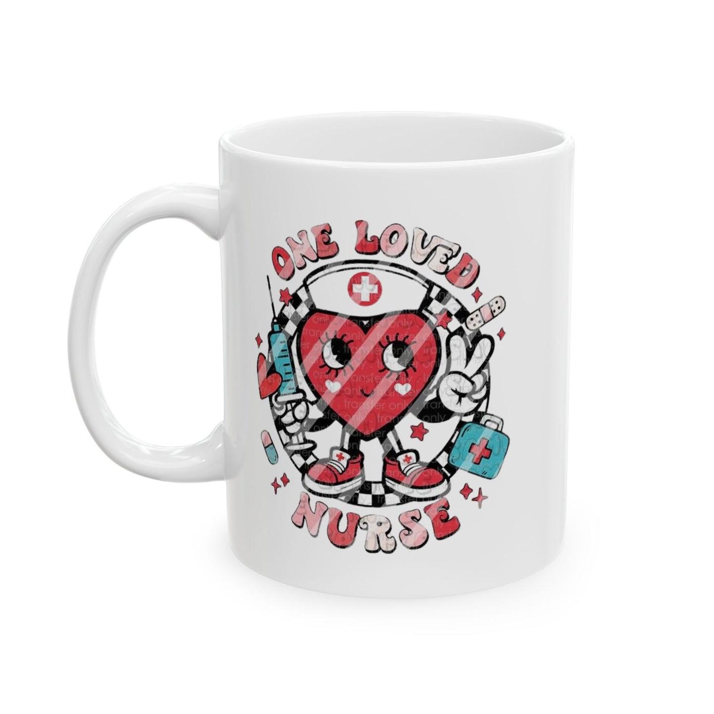 One Love Nurse Mugs, Nurse Heart Loved Gift