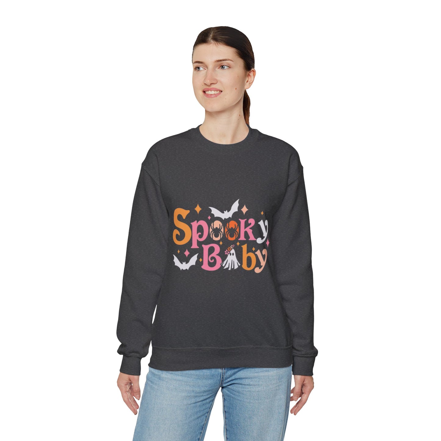 Spooky Baby Sweatshirt, Pregnant Halloween Sweetshirt Halloween Pregnancy, Maternity Sweatshirt, Funny Pregnancy Sweetshirt, Baby Feet