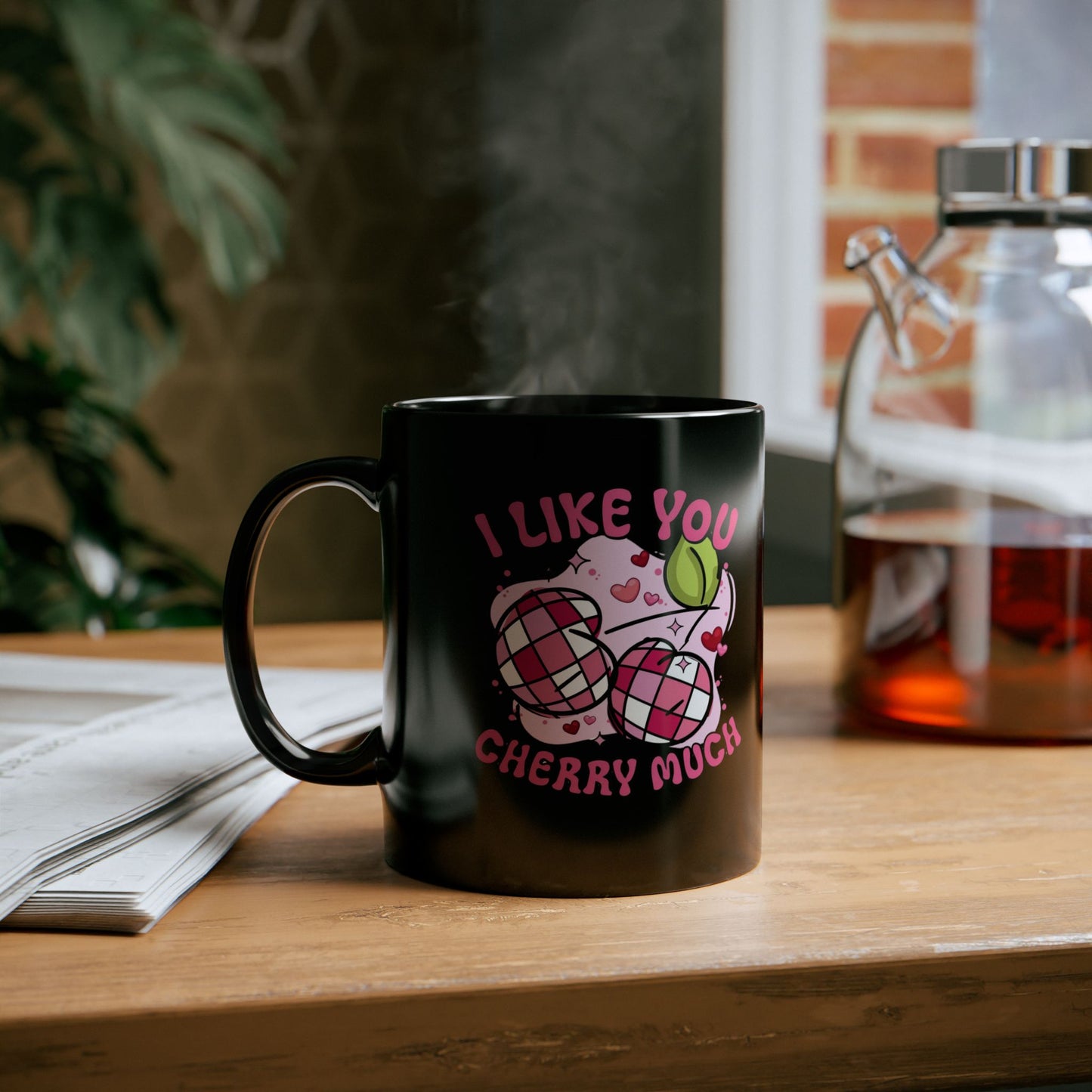 I Like You Cherry Much Mugs, Valentines Day Cherry Gift