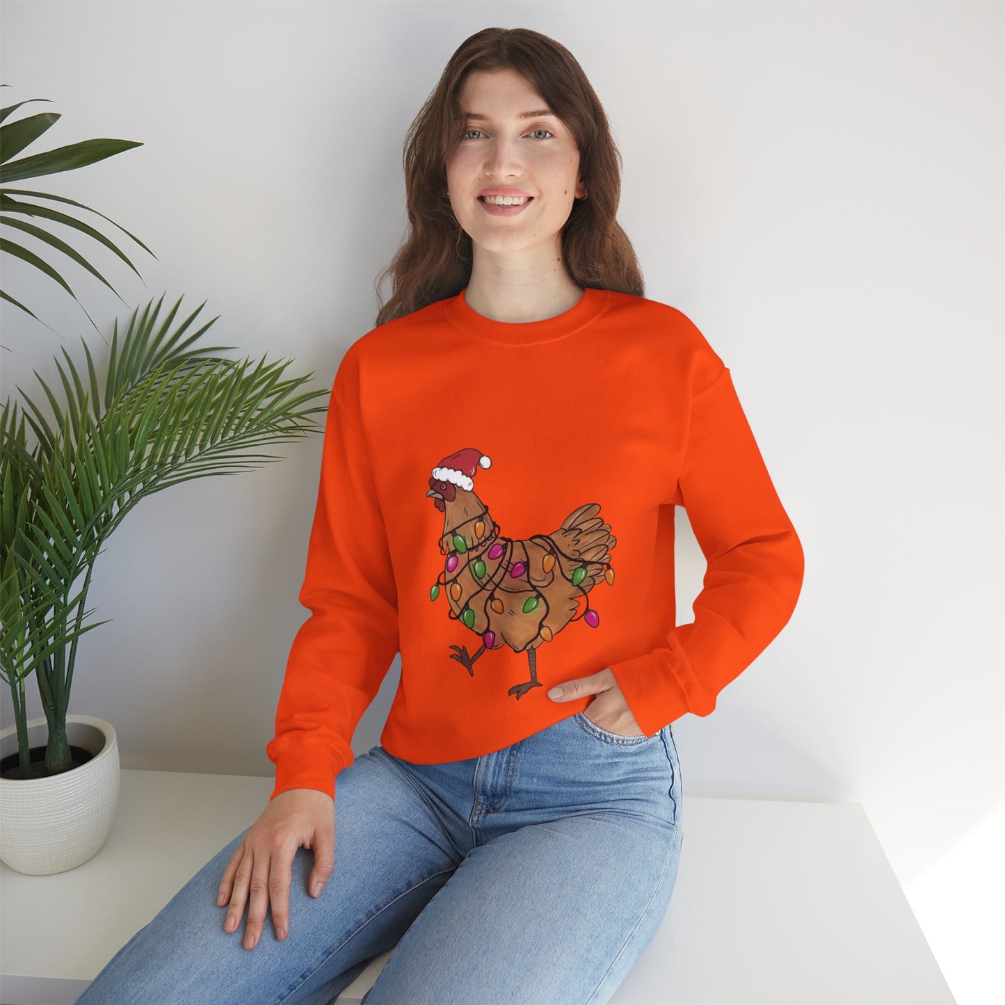 Funny Christmas Chicken Sweatshirt