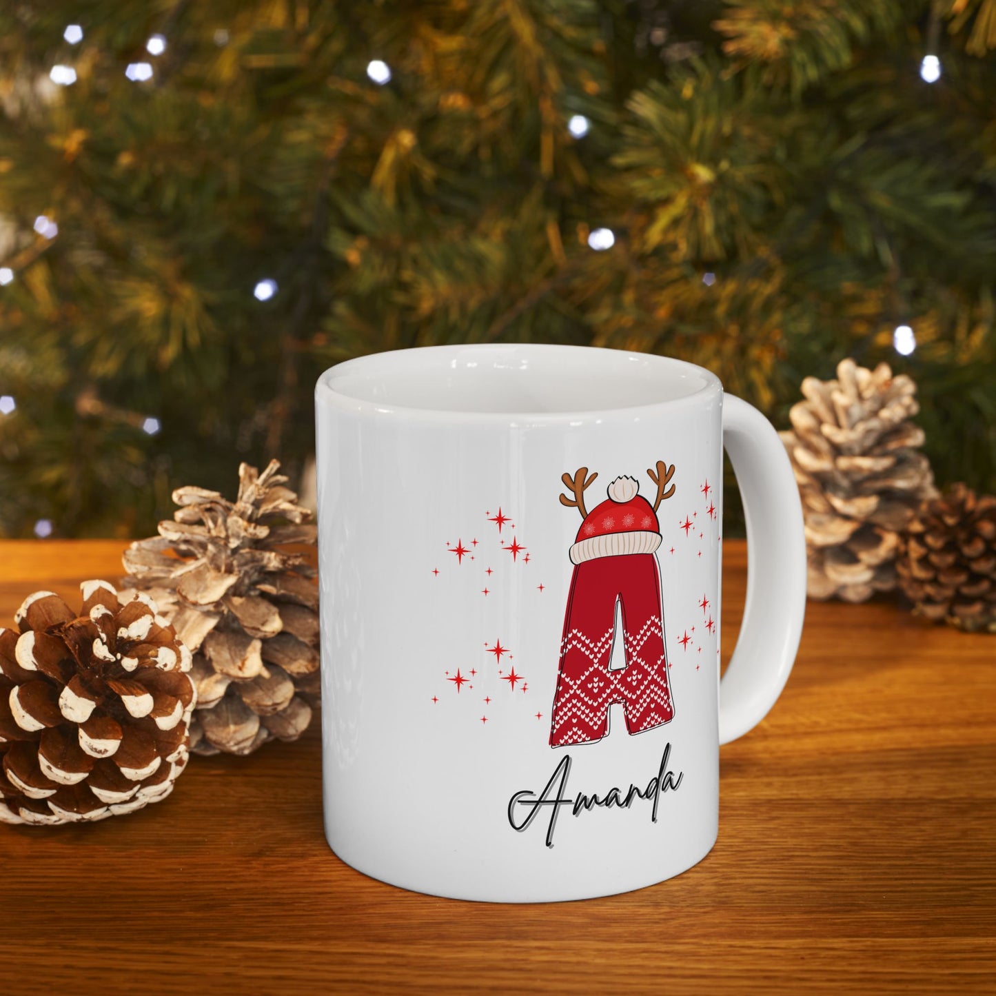 Family Christmas Name Mugs