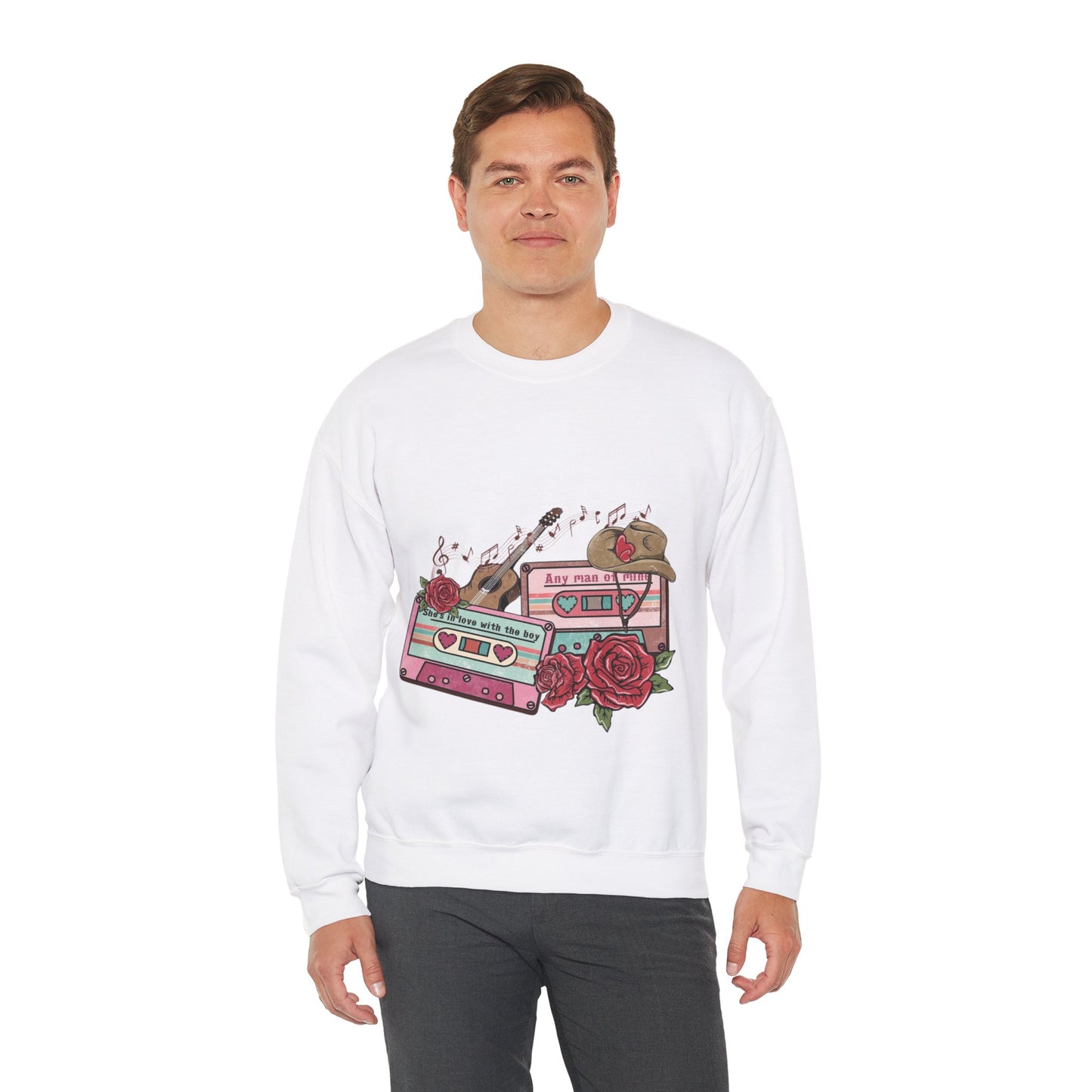 Country Music Love Songs Sweatshirt, Retro Cowboy Cassette Love Gift