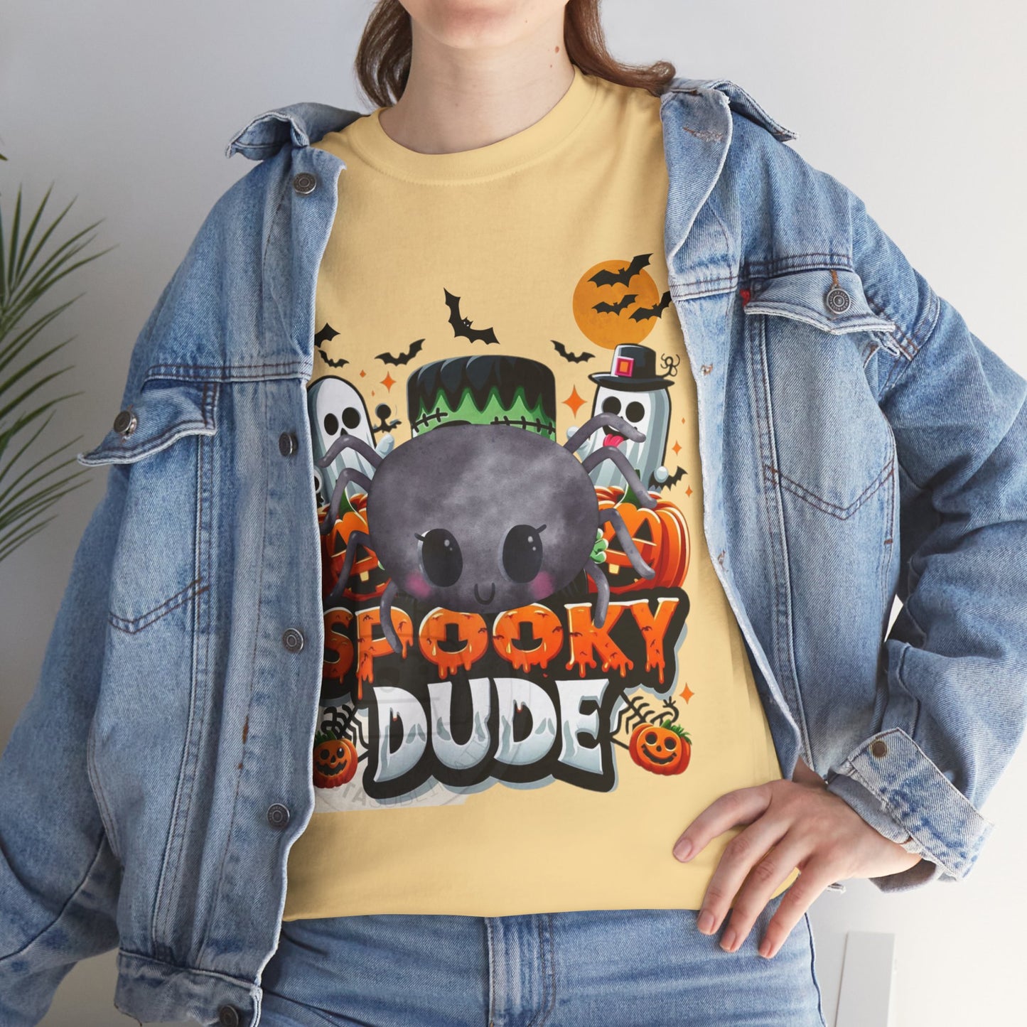 Spooky Dude Shirt, Vintage Halloween Clothing, Trick Or Treat Apparel, Pumpkin Shirt, Spooky Vibes Tee, Cute Halloween Costume, Funny Shirt Gift