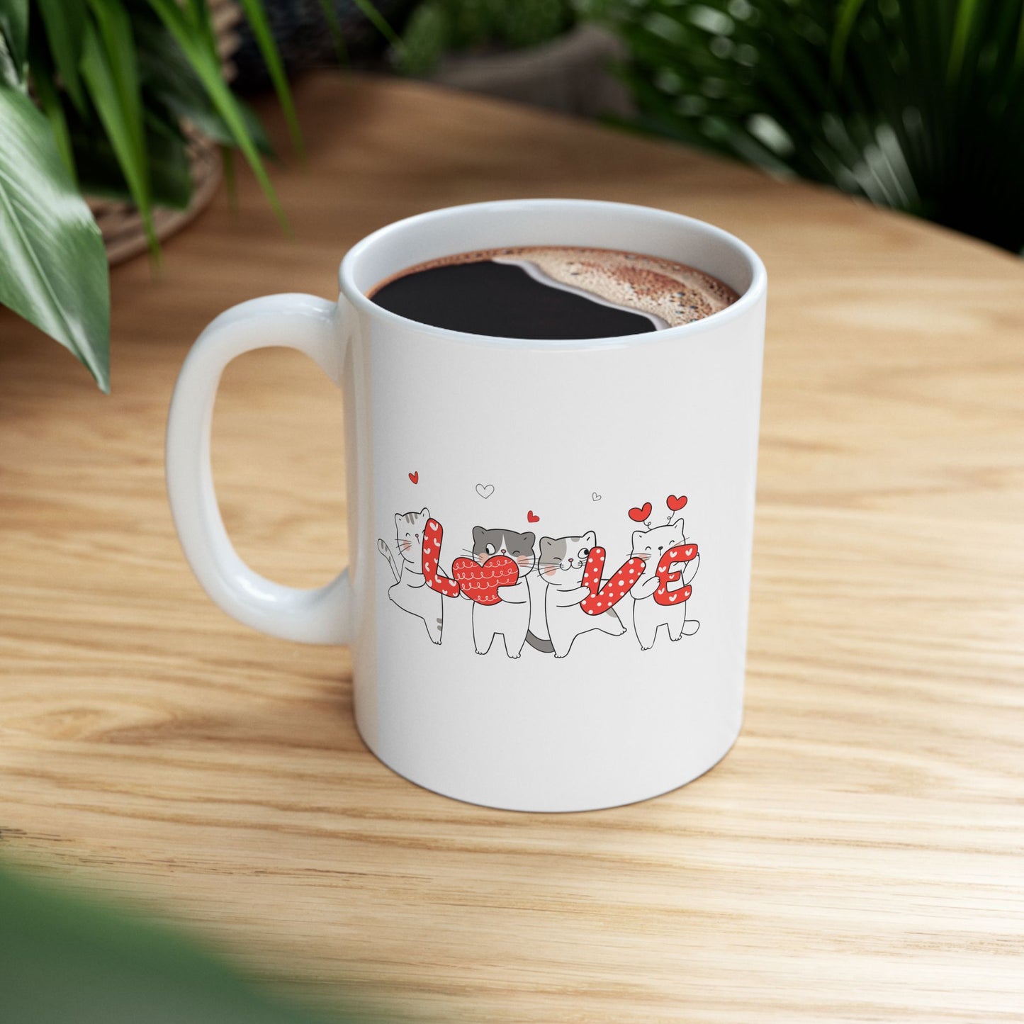 Cats Lover Valentine Mugs, Valentine's Day Gift