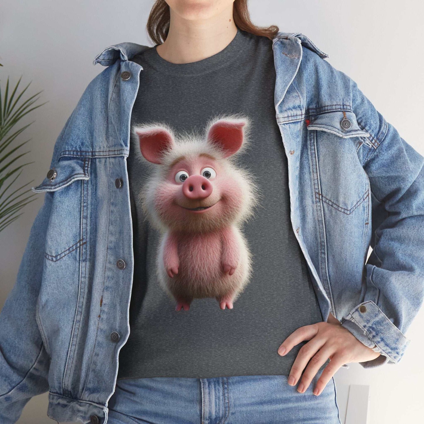 Cute pig t-shirt for animal lovers - Fun Gift for Animal Lovers, Casual Wear Pig