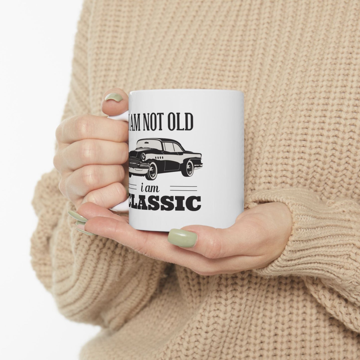 Classic Car Enthusiast Ceramic Mug - Perfect Gift for Men and Women