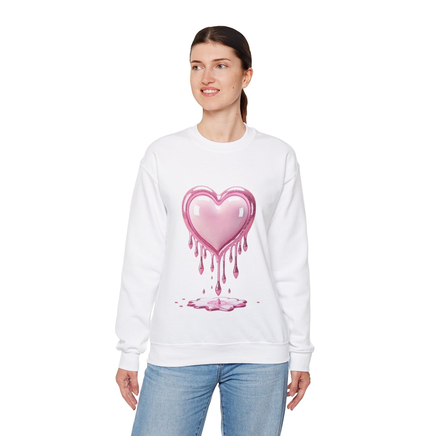 Drippy Heart Valentines Day Sweatshirt, My Heart Valentines Day Gift