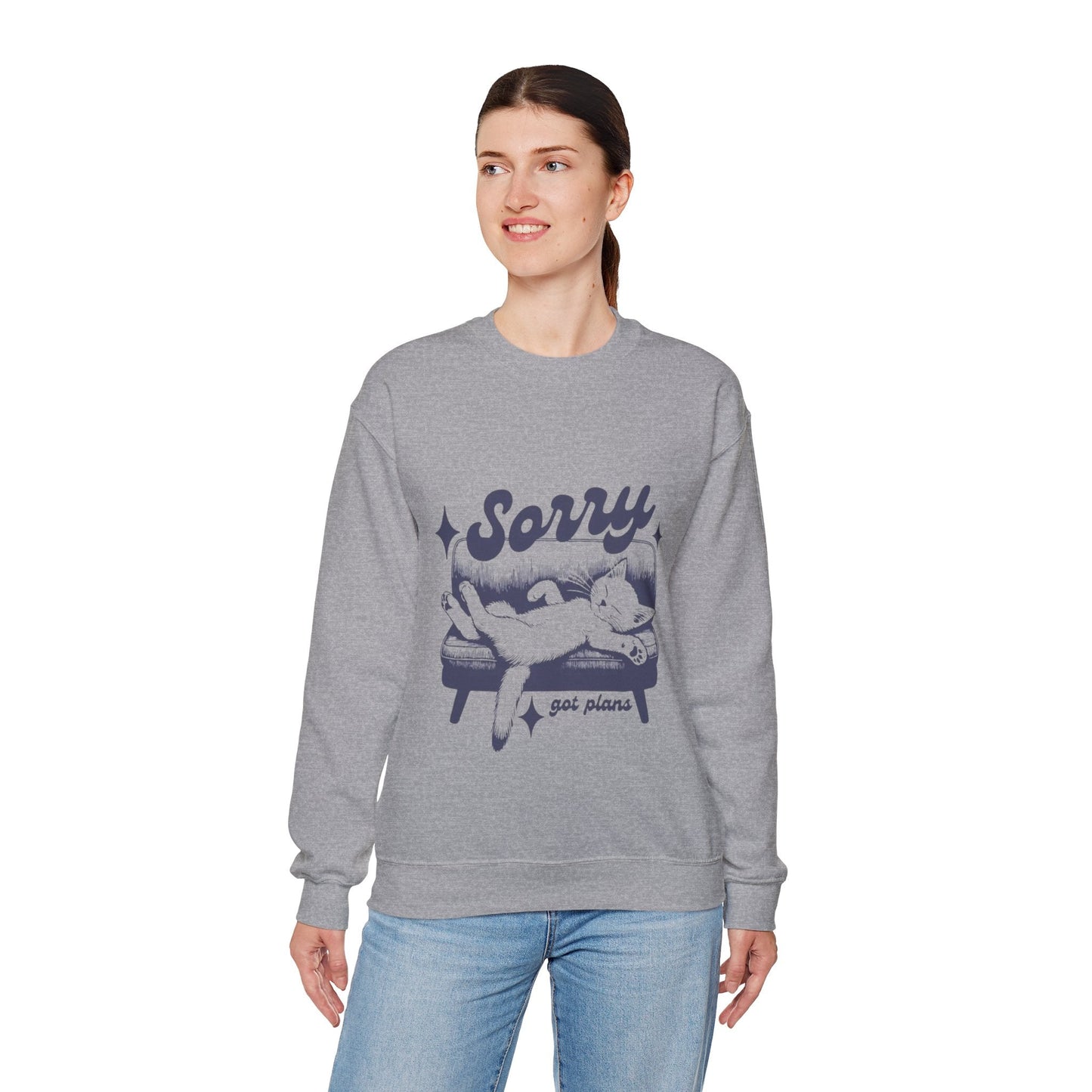 Sorry Ive Got Plans Unisex Heavy Blend Crewneck Sweatshirt