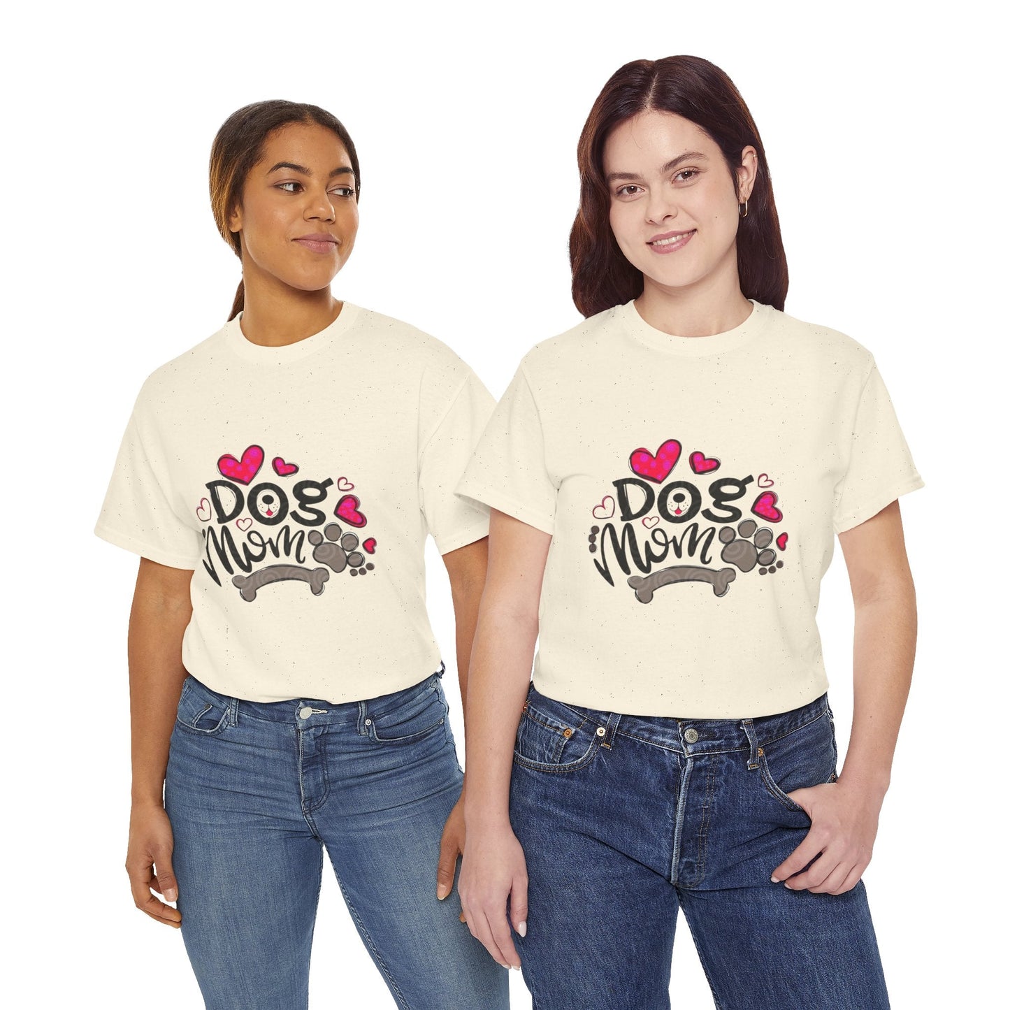 Dog Mom Unisex Heavy Cotton Tee - Cute Pet Lover Shirt