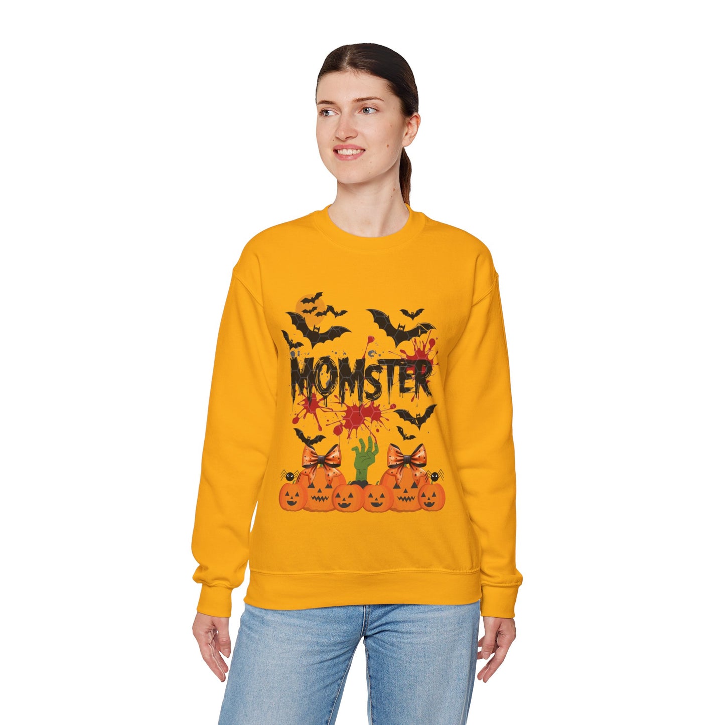 Momster Sweatshirt, Funny Halloween Crewneck Sweatshirts for Women