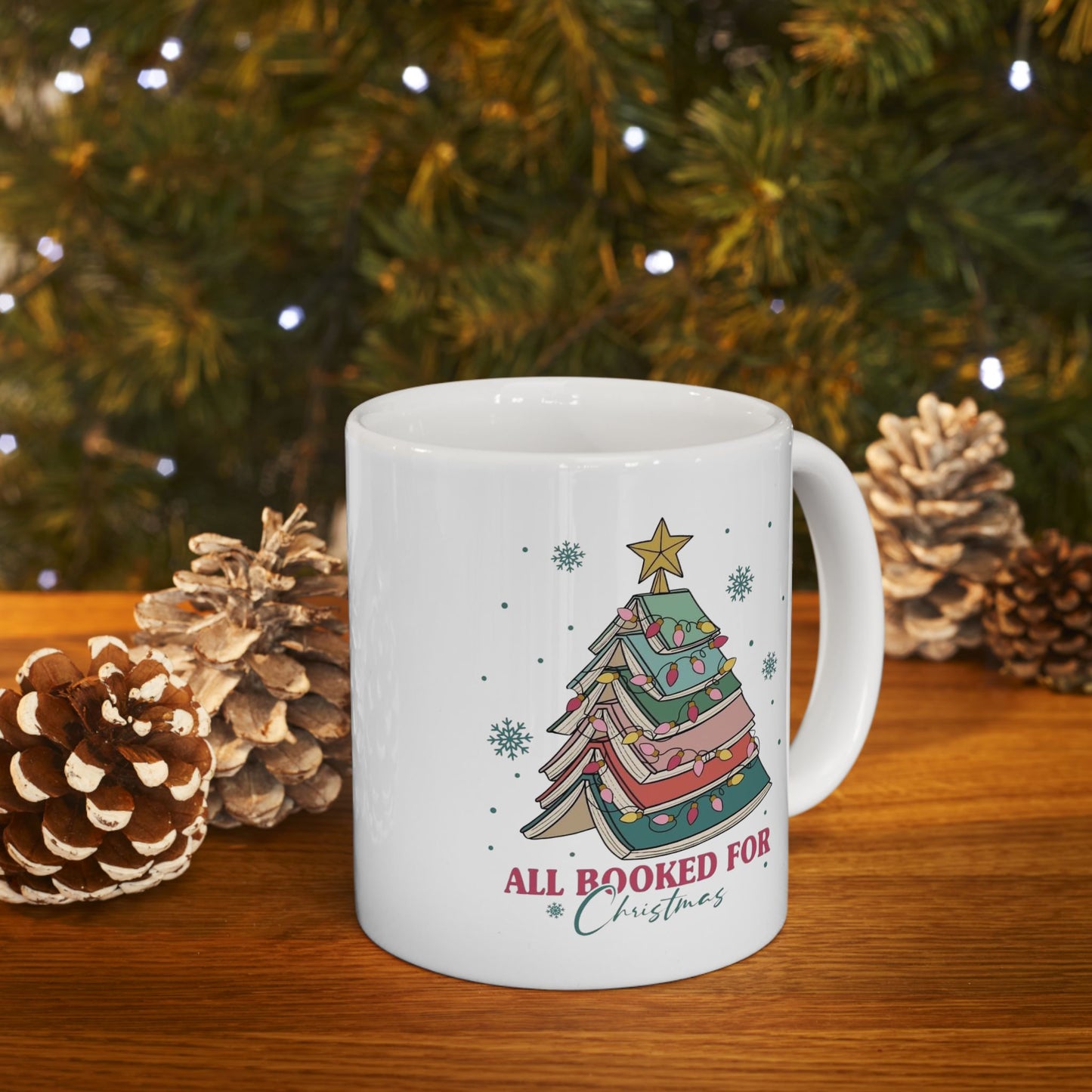 All Booked For Christmas Mugs