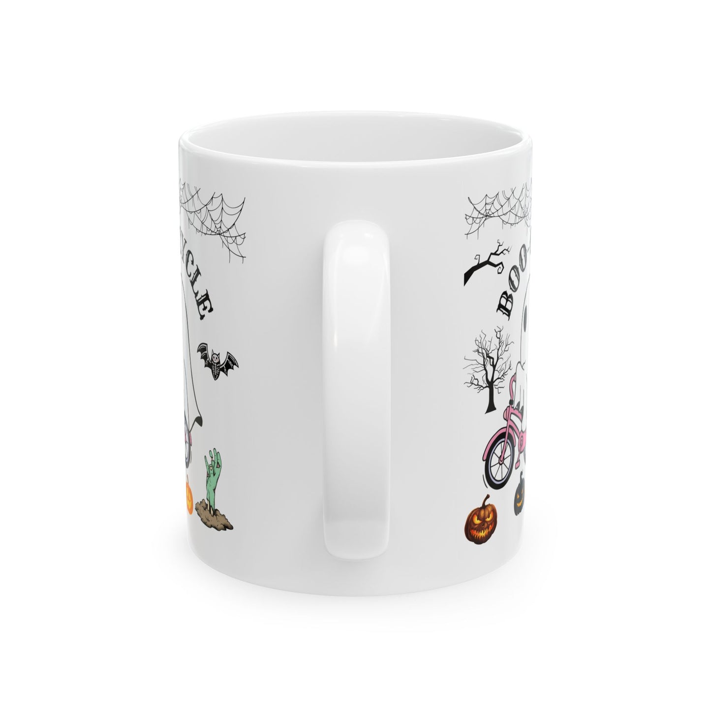 Boo-Cycle Mugs, Halloween Mugs