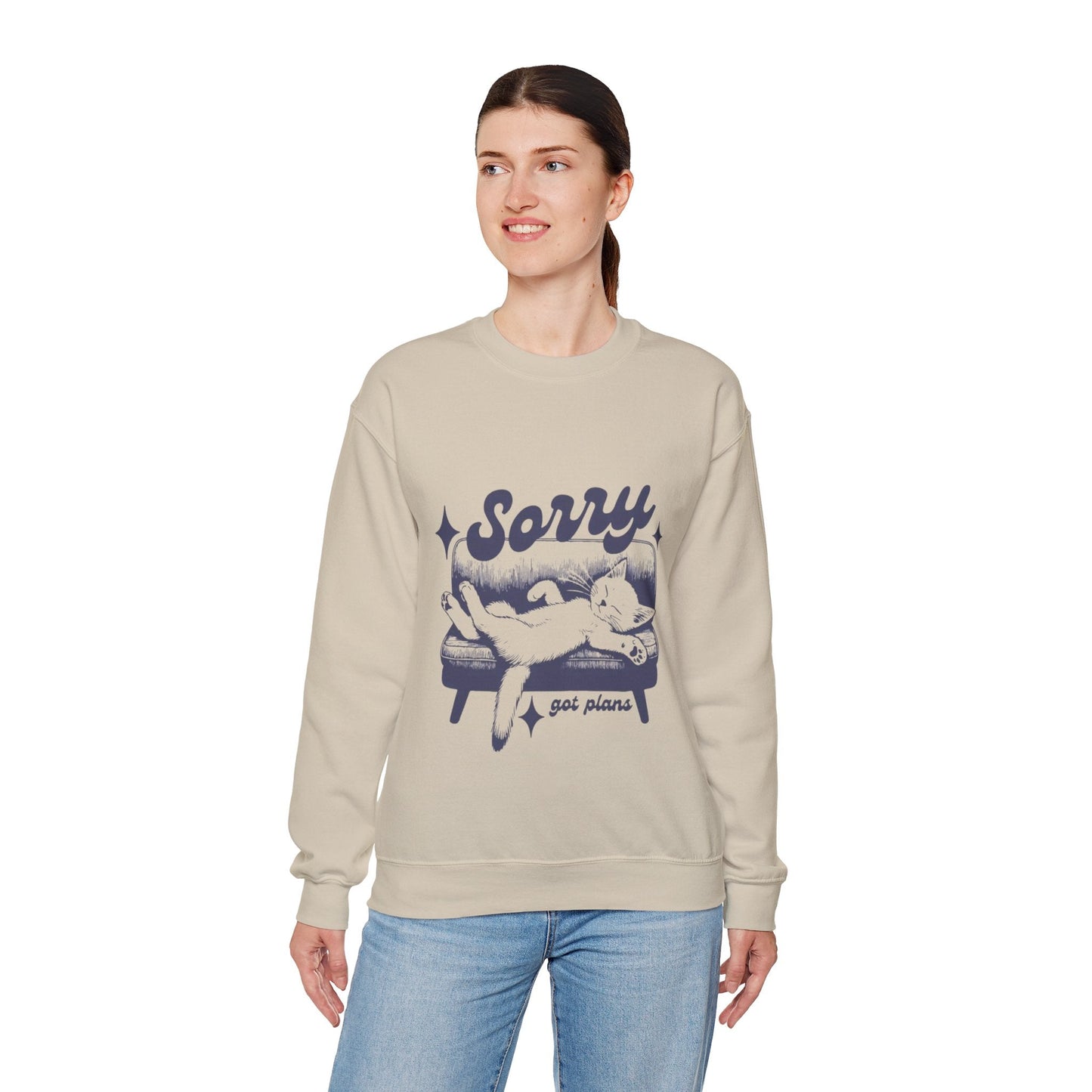 Sorry Ive Got Plans Unisex Heavy Blend Crewneck Sweatshirt